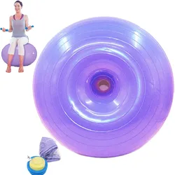 Exercise Ball 20inch Inflatable Yoga Ball with Inflator Anti-Burst Workout Ball Fitness Ball for Balancing Stability Training