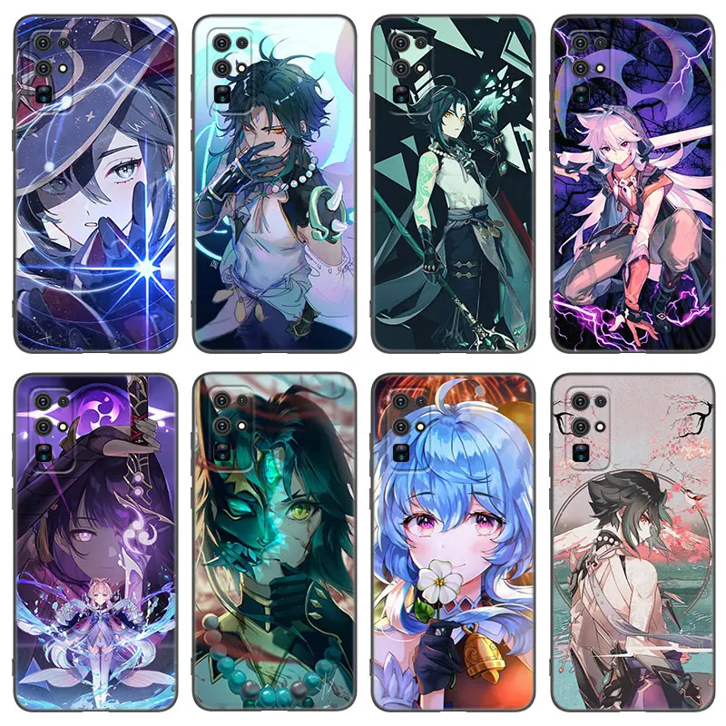 Anime Genshin Impact Phone Case For Huawei Honor 7A 8A 9X 20 Pro 10X Lite 7S 8C 8S 8X 9A 9C 10i 20E 20i 20S 30i Soft Black Cover