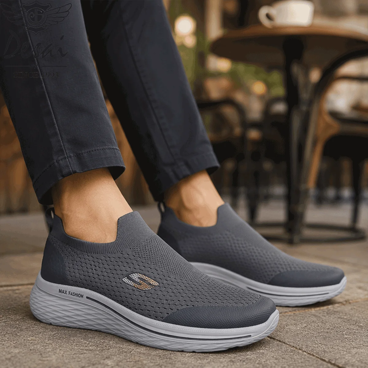 Desai Herren 2026 Herbst Slip-On Mesh Freizeitschuhe Weiche Dicke Sohle Sneakers Schulbedarf Studenten Alltag Outdoor – Detail 13