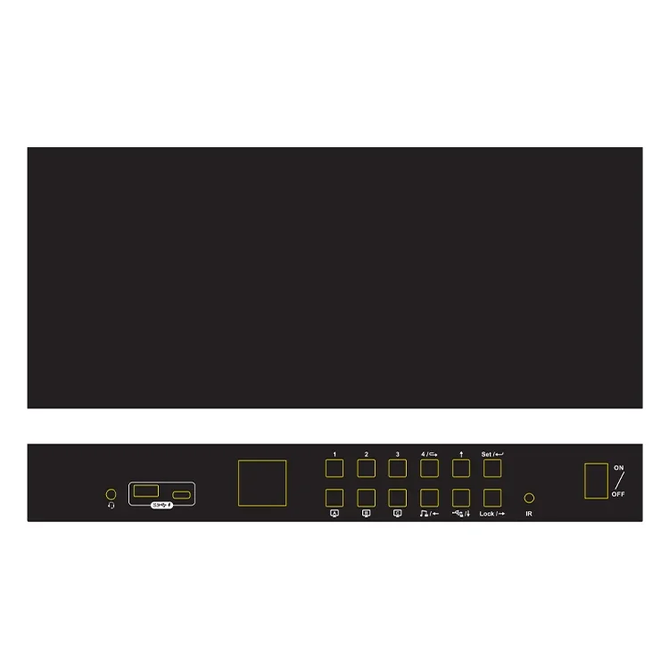 مفتاح TESmart 4 في 3 خارج KVM يدعم 4K 60HZ 2 أوضاع عرض L/R شاشة صوت ثلاثية USB C DP HDMI KVM Switch