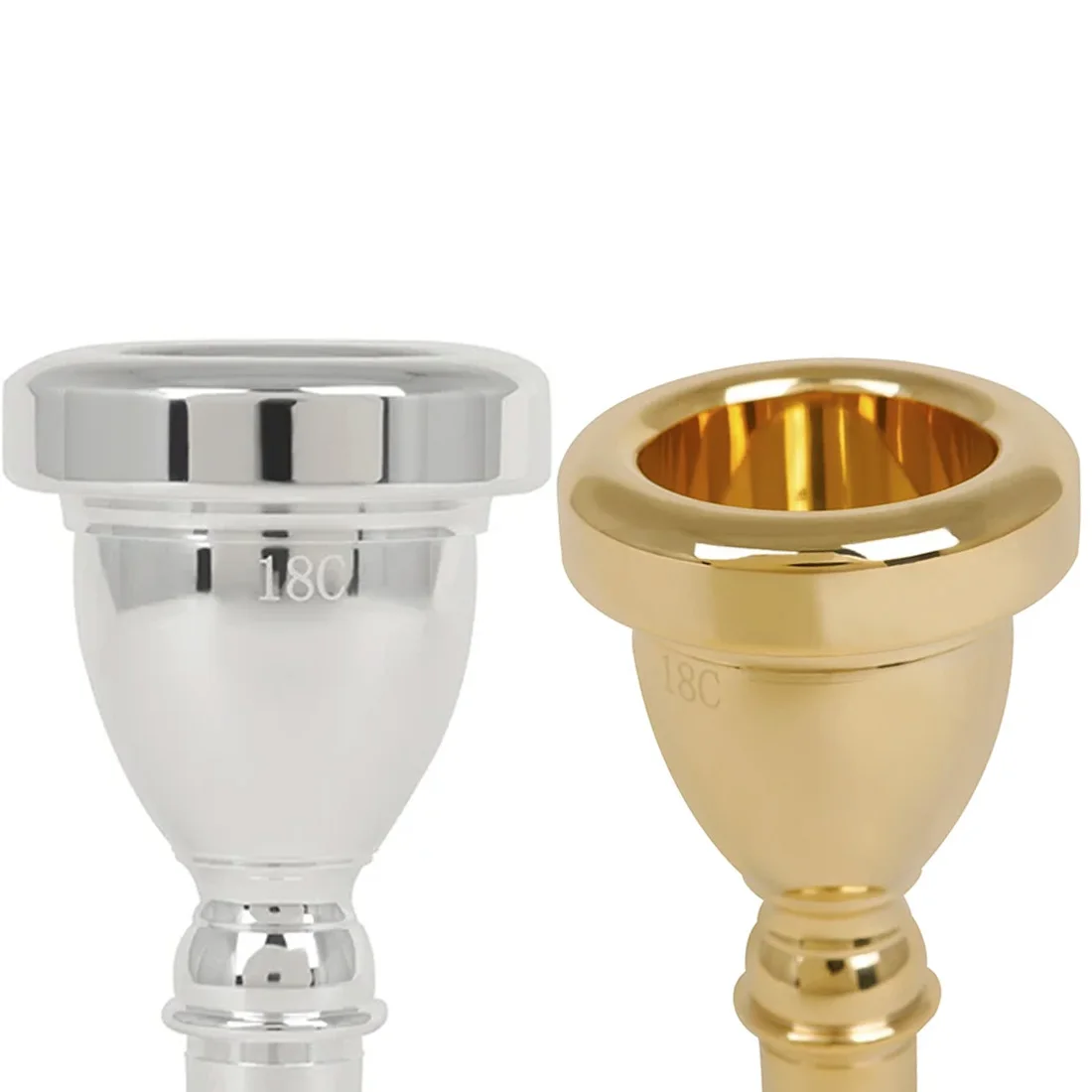 Boquilla de bocina de bajo profesional 18C, boquilla de Tuba duradera de 14mm, piezas de repuesto para instrumentos musicales de latón