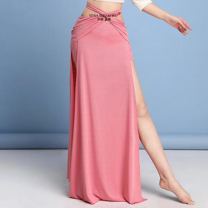 Women's Belly Dance Practice Skirt Oriental Style Sexy Split Long Skirt Professional Soft For Beginners Performance Dancewear