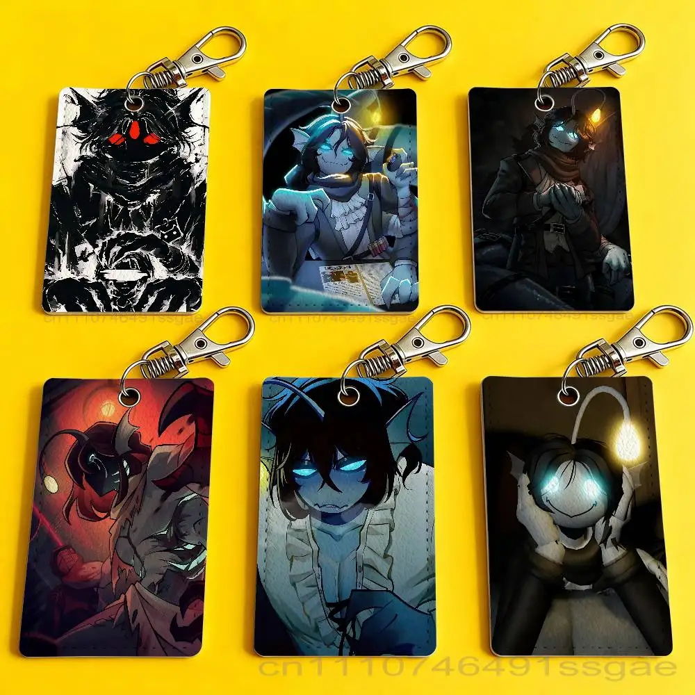 

P-Pressure Sebastian Solace Card Case Leather Card Holder Keychain Key Ring Door Access Tags ID Card Case Keychain