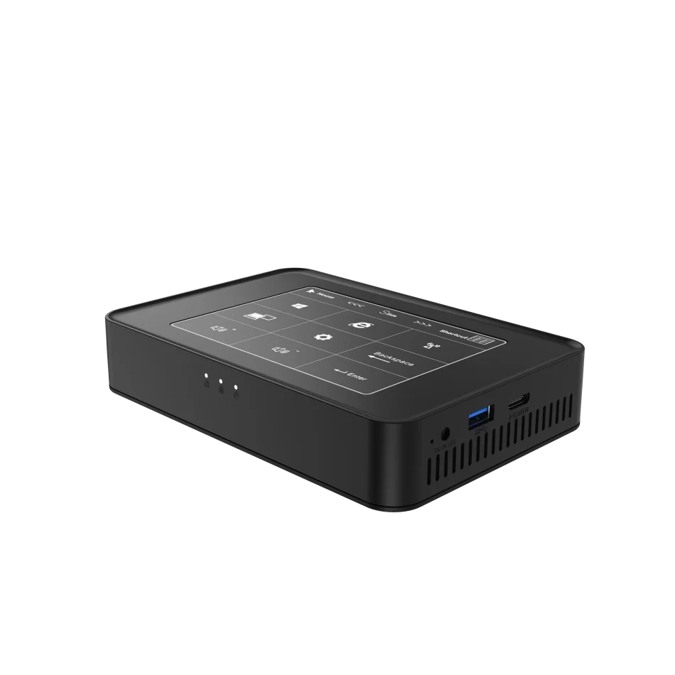 Mini PC con panel táctil de cuatro núcleos, Intel Celeron J3455, Windows 10, 4K, HTPC con 6GB LPDDR3L, 128GB SSD, Mini HD-MI, WiFi de doble banda, BT