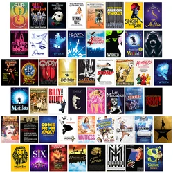 50Pcs Musical Play Collage Card Set Modern Cardstock Wall Collage Poster Musical Stills Home Decor for Bedroom Music Studio Bar