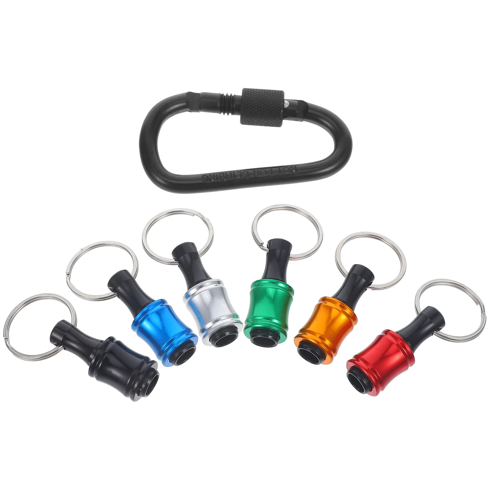 

6Pcs Stainless Steel Quick Release Bit Holder Impact Driver Socket Extension Rod Keychain Drill Bit Holder Drill Screw Adapter