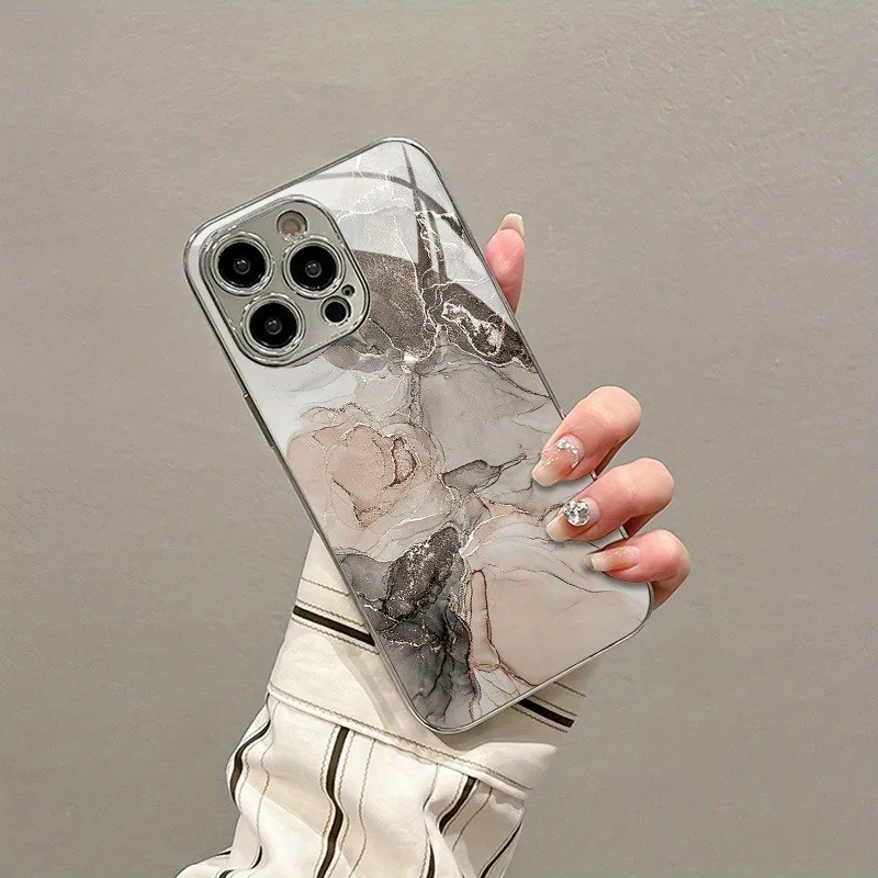 Marble Texture Pattern Luxury Tempered Glass Phone Case for Xiaomi Redmi Note 14 14c 13 12 13c 11 10 10c A3 A2 A1 Pro PLUS 4G 5G