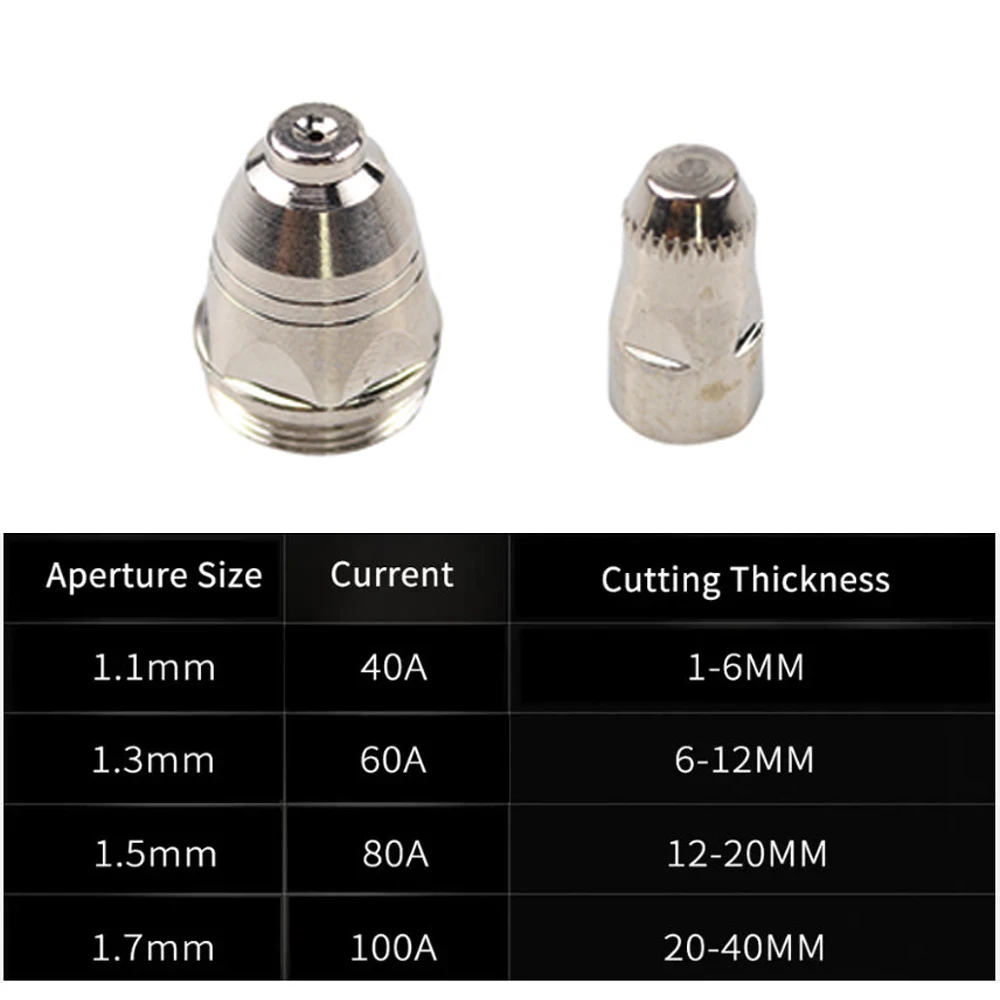 25/45/90Pcs P80 Plasma Cutting Electrode Nozzle Plasma Consumable Fit P80 Plasma Cutting Torch LGK100/CUT80 80A-100A