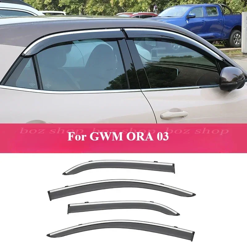 Window Rain Strips For GWM ORA 03GT White Cat Special  Window Rain Eyebrow Rain Barrier Board  Car Interior Modified Accessories