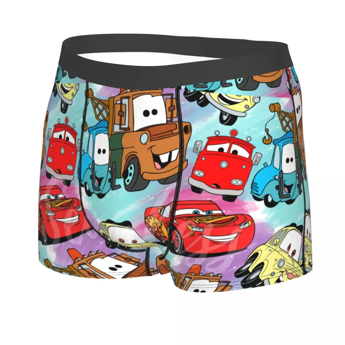 Benutzer definierte Blitz McQueen Autos Collage Boxer Shorts Herren Slips Unterwäsche Neuheit Unterhosen