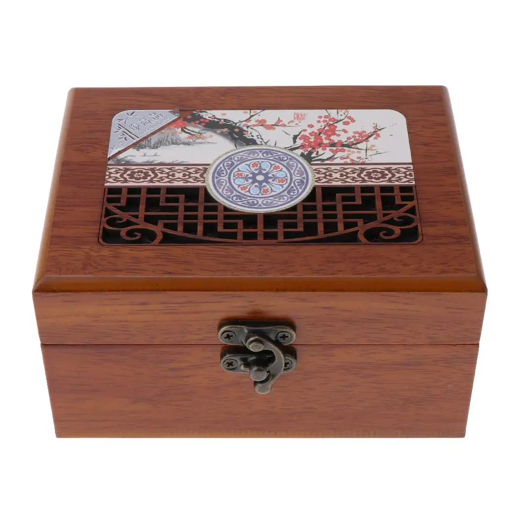 

Solid Wooden Bracelet Necklace Storage Box - Vintage Keepsake Box, Wood Jewelry Display Case