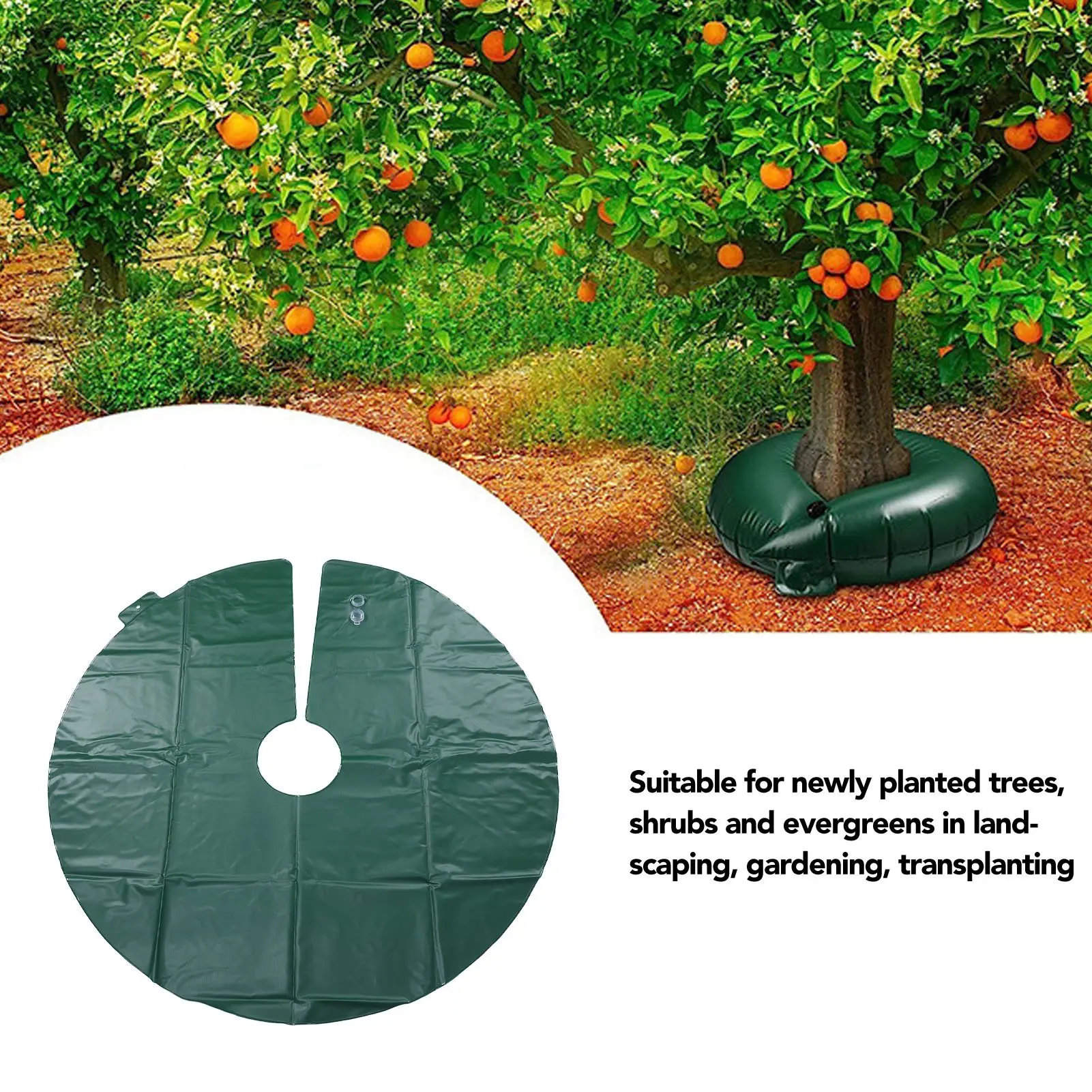 Tree Watering Ring 10 Gallon Reusable PVC Drip Irrigation Water Pouch for Planting Gardening Round Tree Water Pouch