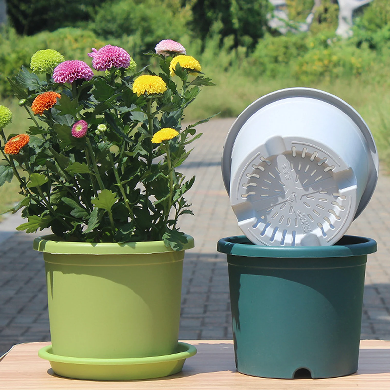 Large Planting Pot Thickened PP Plastic Flowerpot For Rose Hydrangea Flower Sunflower Succulent Practical Gardening Accessories