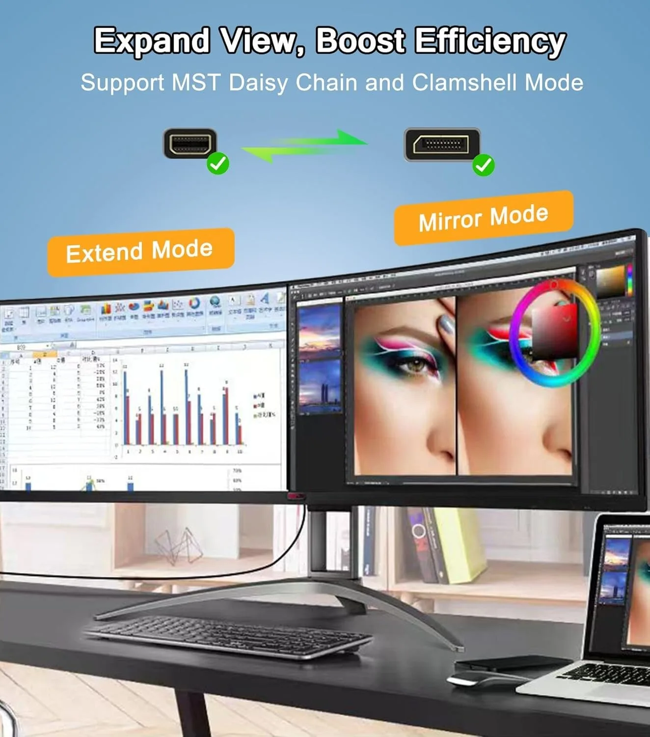 كابل Mini DisplayPort إلى DisplayPort Mini DP إلى DP مطلي بالذهب 4K@60 هرتز 2K@144 هرتز (Thunderbolt) إلى كابل DP (ذكر إلى ذكر) #6