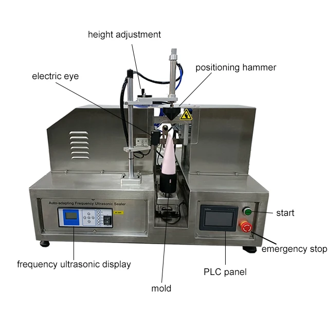 Semi-automatic ultrasonic beauty hand and foot body cream toothpaste ointment tube end PVC sealing machine
