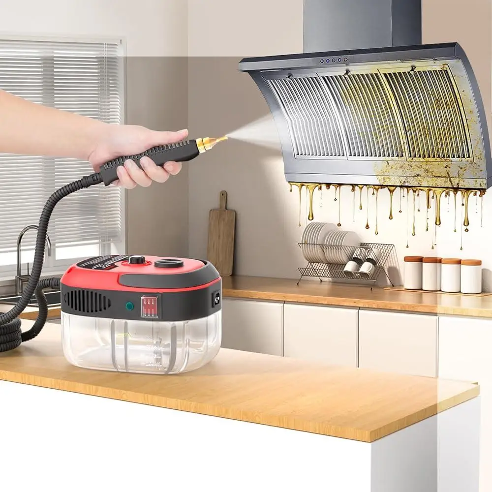 휴대용 가압 스팀 청소기 2500W 휴대용 고압 딥 청소 기계 홈 실내 장식 바닥 자동차 등