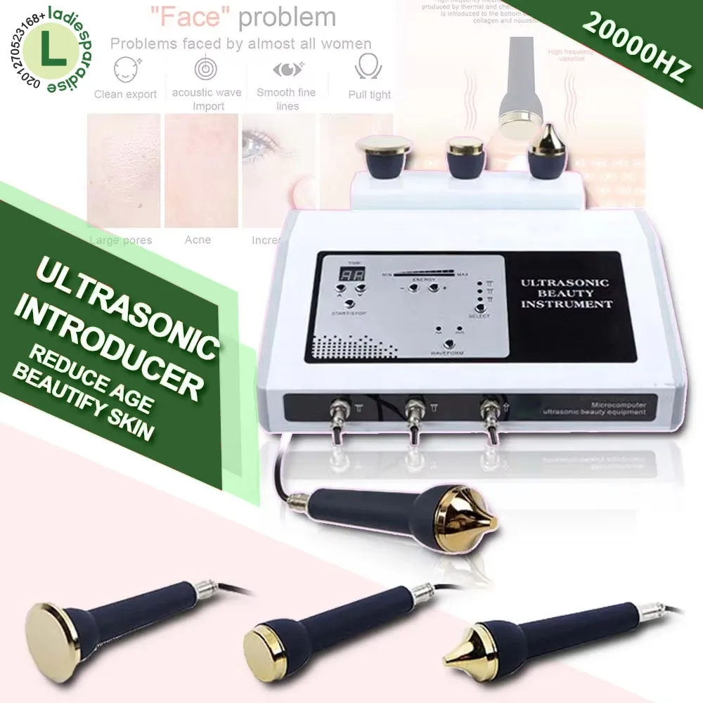 New Portable Ultrasonic Beauty Instrument 1 MHz & 3 MHz Treatment Skin Care Facial Anti-aging Facial Massage