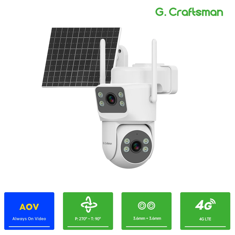 

C GC P1 4G AOV Solar Speed Dome, 2-Way Audio, Human Detection, TF Card, waterproof, App Control