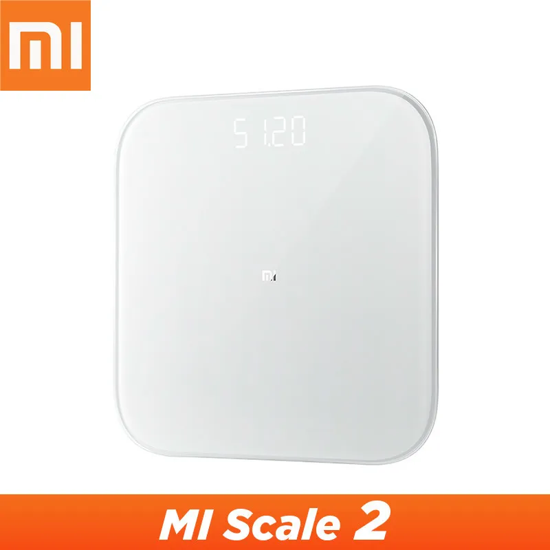 Original Xiaomi Mijia Scale 2 Bluetooth 5.0 Smart Weighing Scale Digital Led Display Works with Mi fit App for Household Fitness