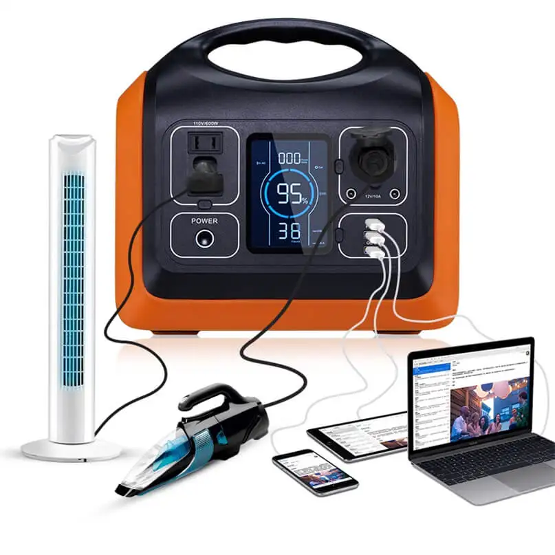 Mobile Backup Home Lifepo4 Battery Banks 600w Outdoor Pure Sine Wave Charging Camping Solar Generator Portable Power Station