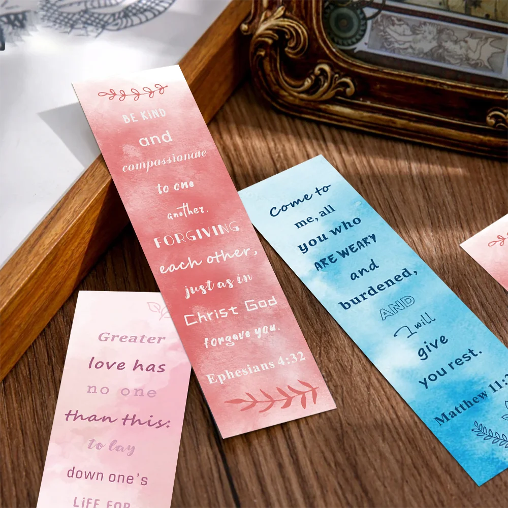 Imagem -05 - Versículo da Bíblia Aquarela Bookmarks Christian Bookmarks Bíblia Reading Club Gift Book Páginas Marcadores Anotados 30 Pcs