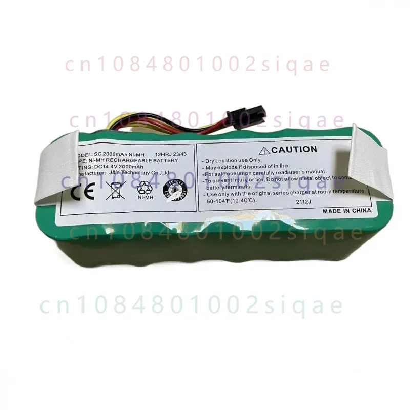 for Midea sweeping robot battery SC 2000mAH SC2000mAH Ni-MH R1-L102B / 10F1-TR / VR10F1-VG / TW / TG ​​/ CR120