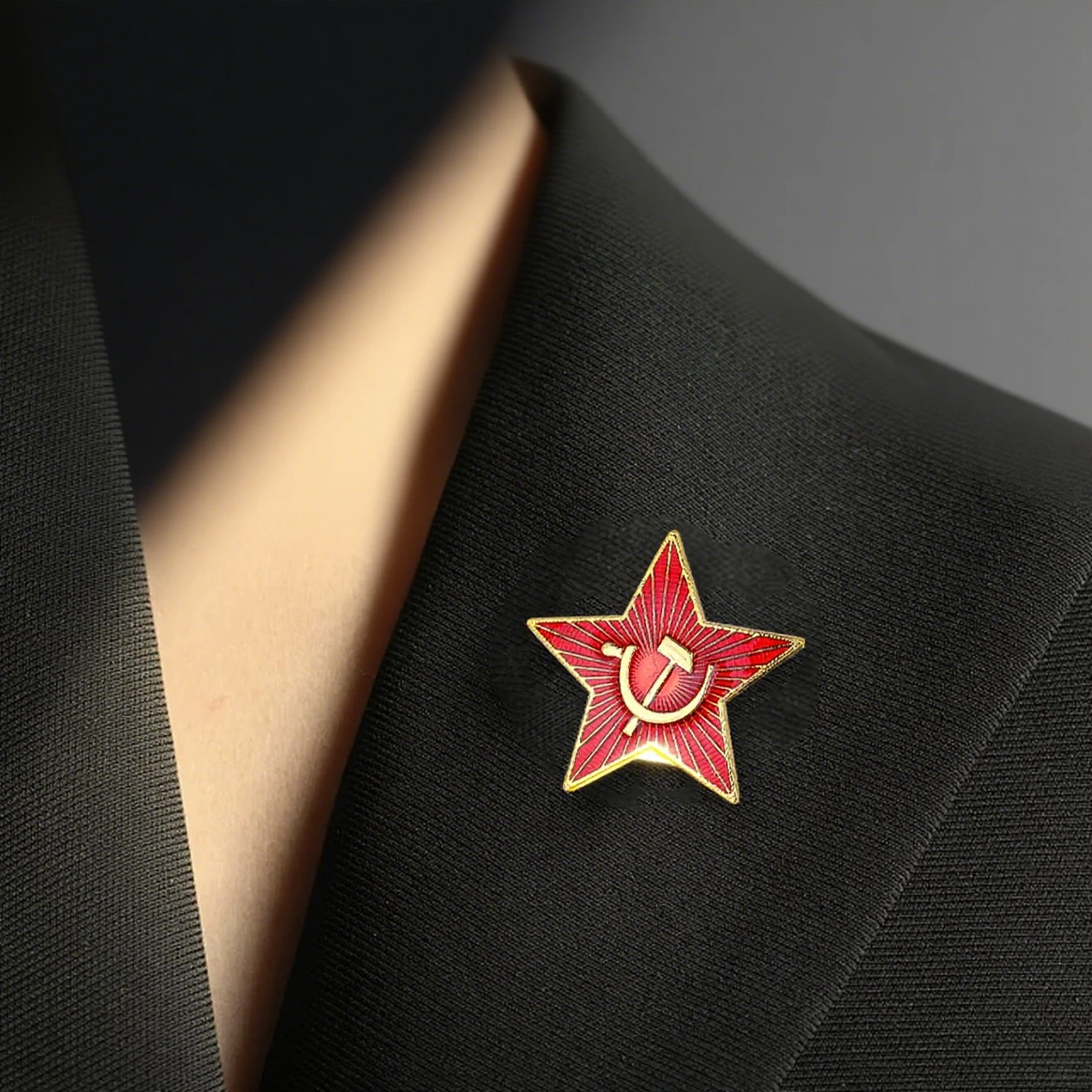 

Красная звезда, пентаграмма, значок на лацкане, пятиконечная звезда, металлическая эмалированная брошь, патриотическая эмблема, воротник костюма, куртка, рюкзак, одежда