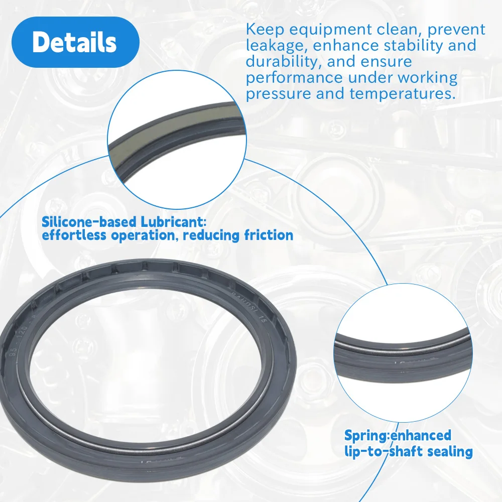 DMHUI NBR Rubber Oil Seal Road Machinery Replacement Spare Parts BAHDSL 1.5 Type 95x120x8 MM  ISO9001 High End Quality