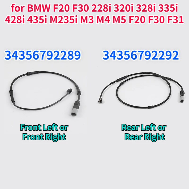 34356792289 34356792292   Sensor de desgaste de pastillas de freno de disco para BMW F20 F30 228i 320i 328i 335i 428i 435i M235i M3 M4 M5 F20 F30 F31