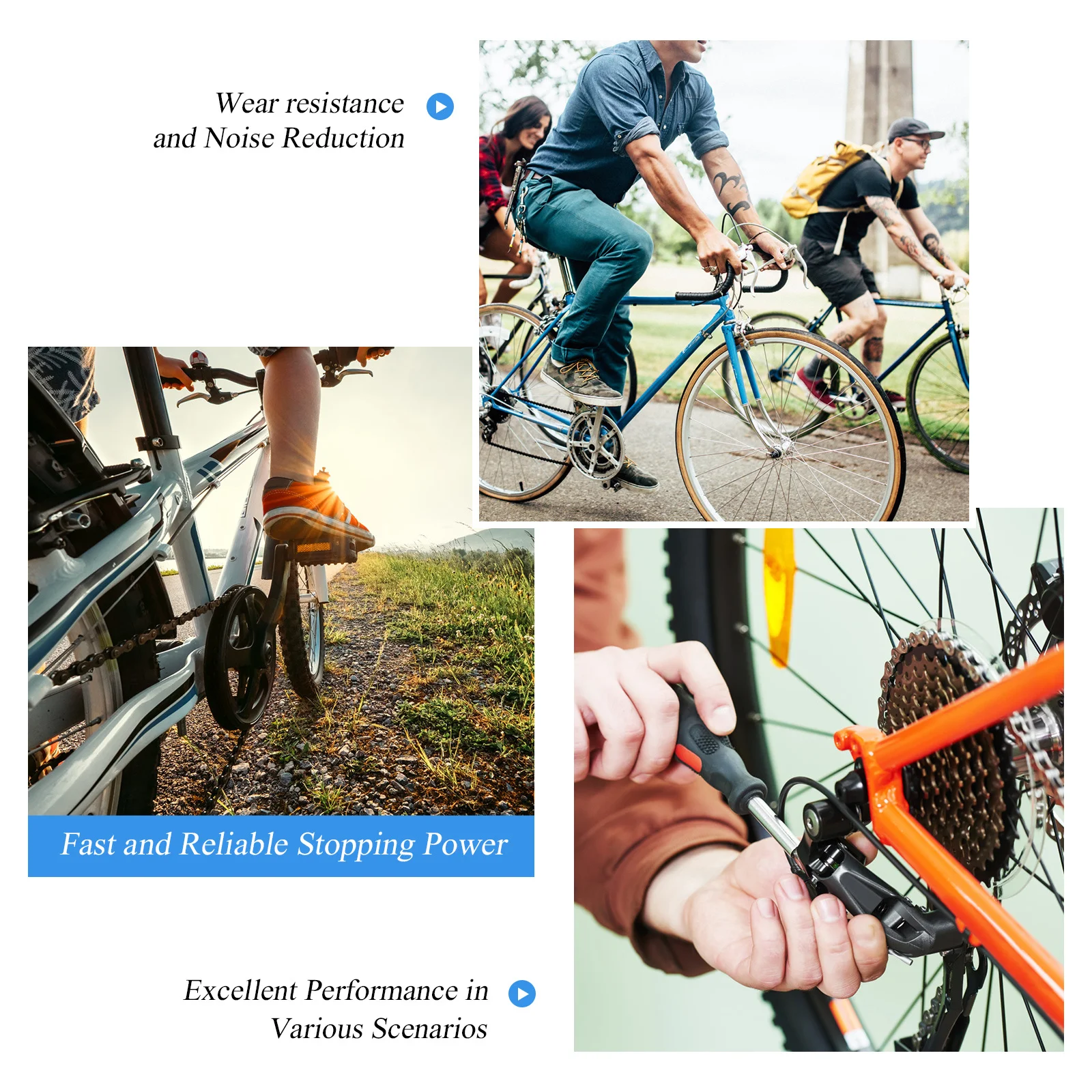 

Bike Disc Brake Pad Lightweight Durable Cycling Brake Block Heat Resistant Replacement For Mountain Road Bicycle Silent