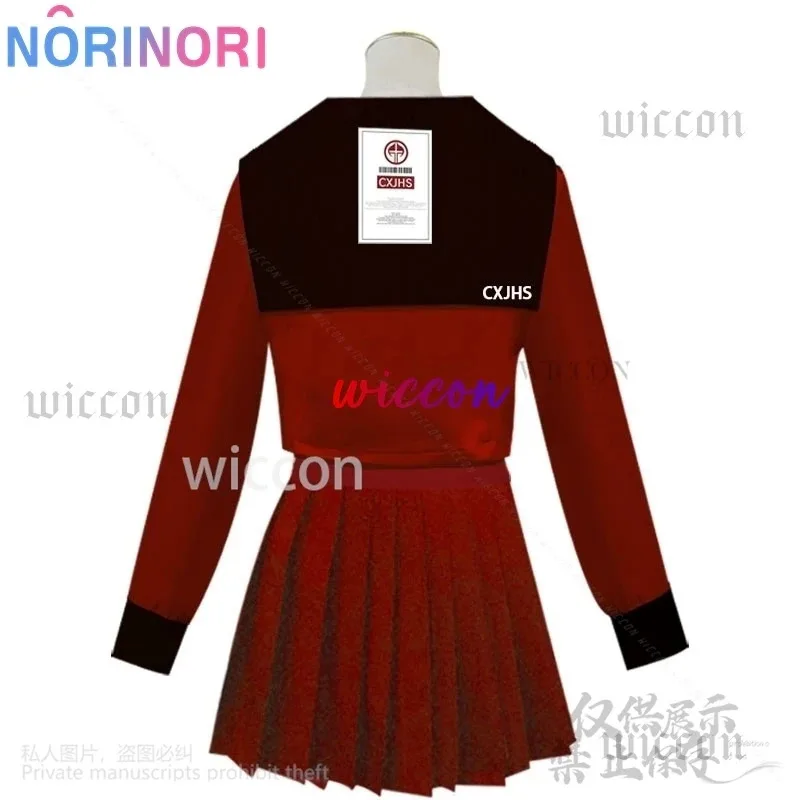 أنيمي لعبة المائة خط Tsukumo كاكو تأثيري حلي اليابانية جيراي كي الفتيات زي مدرسي JK فستان أحمر الوردي مخصص