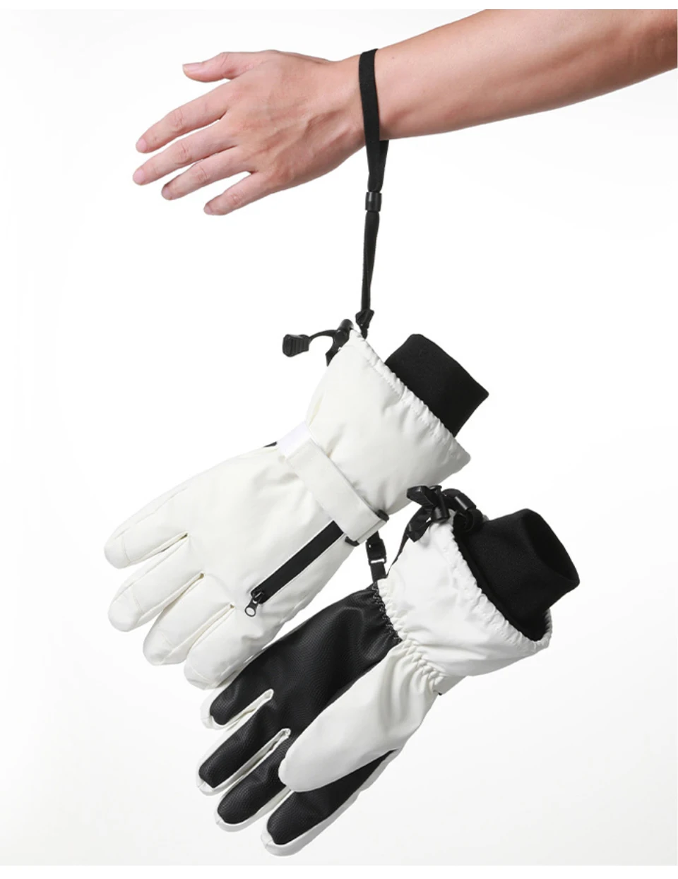 LOCLE Touchscreen-Skihandschuhe für Herren und Damen, warm, winddicht, zum Reiten, Wandern, Skifahren, Skateboarden, Snowboarden, Schneemobilhandschuhe – Detail 3