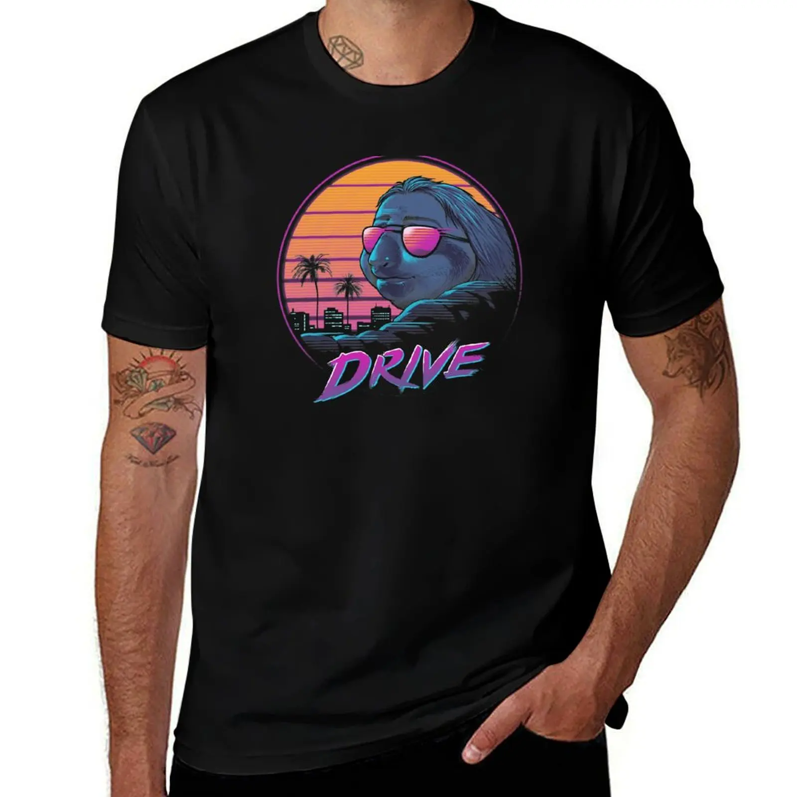 

Slow Drive T-Shirt vintage clothes custom t shirt Men's cotton t-shirt