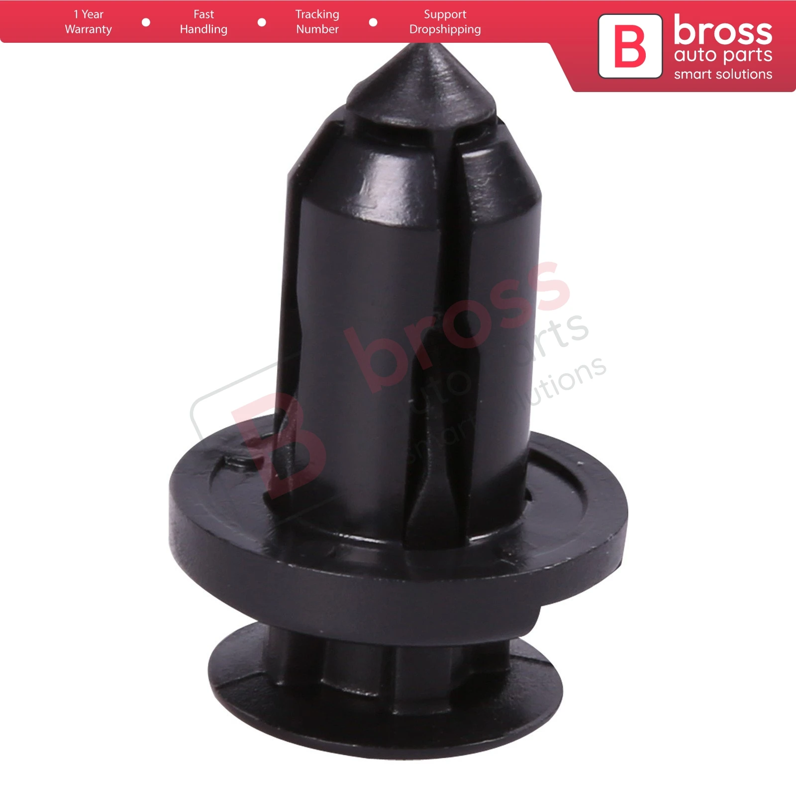 BCF1088 10 Pieces Bumper Push Type Retainer for Nissan OEM: 01553-09241; Head Diameter: 18 mm, Stem length: 15 mm