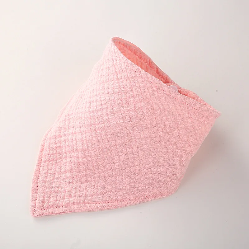 Baby Bibs Infant Cotton Solid Color Triangle Scarf Feeding Saliva Towel Bandana Burp Cloth For Newborn Boys Girls Soft Bib