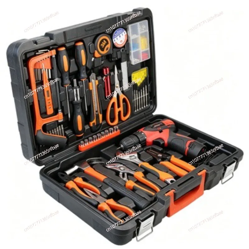 62-piece lithium battery impact drill set household electrician