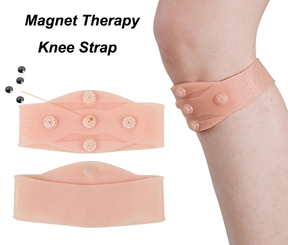 Magnet Therapy Knee Strap, Knee Pain Relief Support Brace Hiking, Soccer, Basketball, Running, Volleyball & Squats