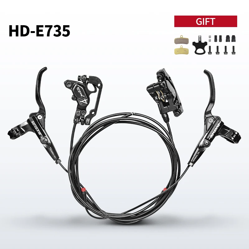 BUCKLOS 4 Piston E-BIKE Power Off Brake Set 1150mm 1950mm Scooter Hydraulic Brake Set 160mm Rotor Bike Hydraulic Brake Set Parts