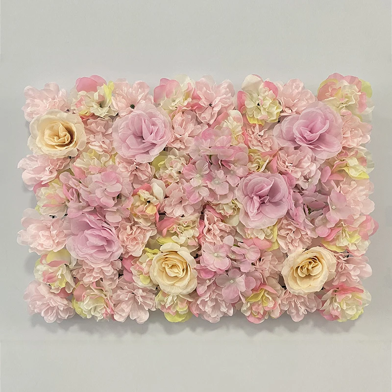 

Flower Wall Panel Artificial Flower Wall Backdrop Indoor/Outdoor Decorative Flower Panels for Wedding Event Celebration 60x40cm