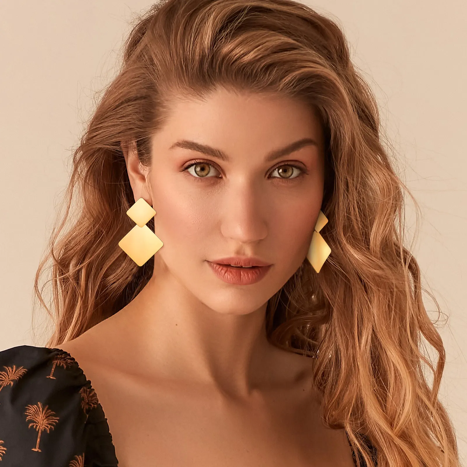 

Drop Dangle Earrings Stainless Steel, Women Geometric Earrings Gold Plated Fashion Gift