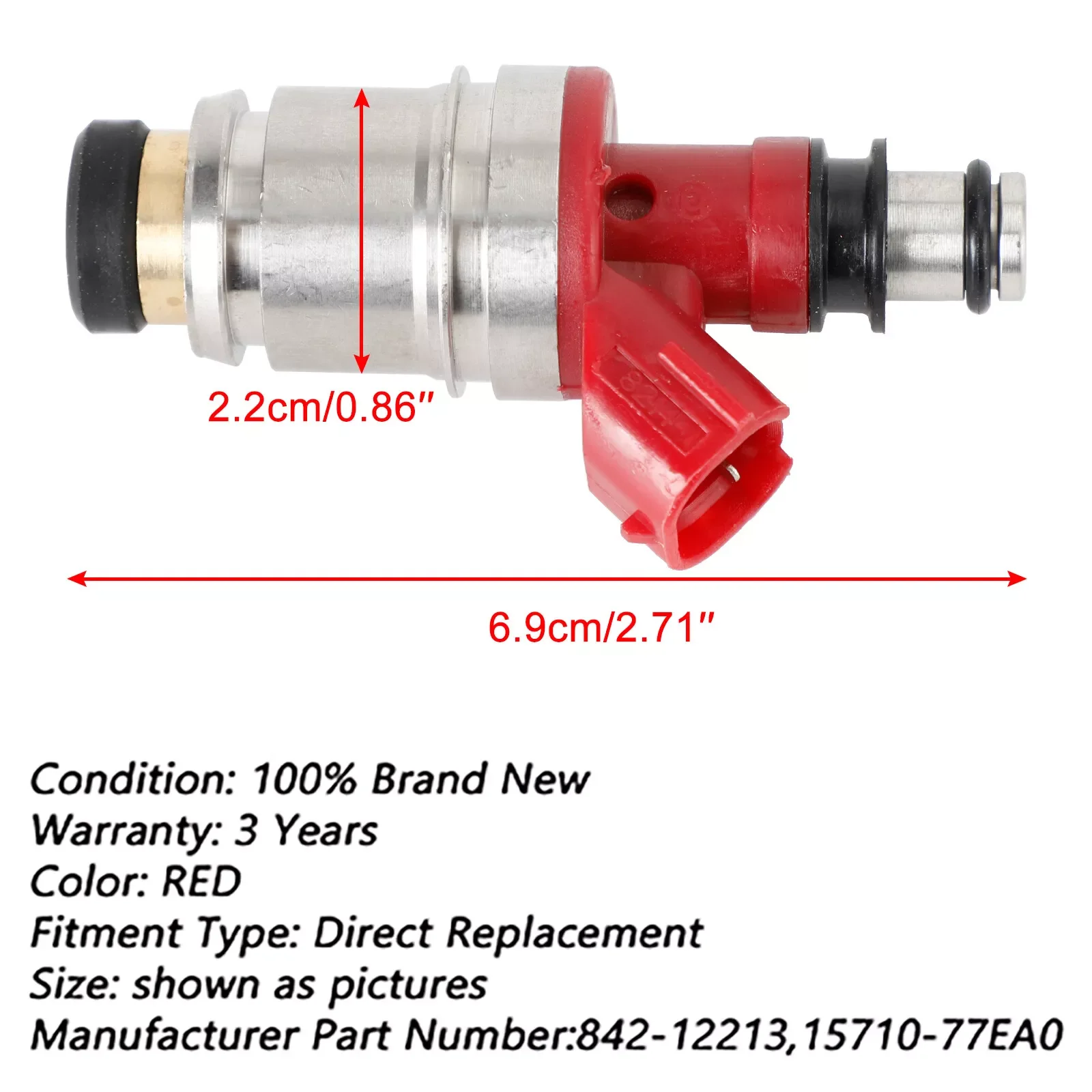 4CPS Fuel Injectors JS28-2 for 1994-2003 Isuzu Suzuki Honda 1.8L 2.0L 2.3L 2.6L 15710-77EA0 1571077EA0 FREE SHIPPING!!!