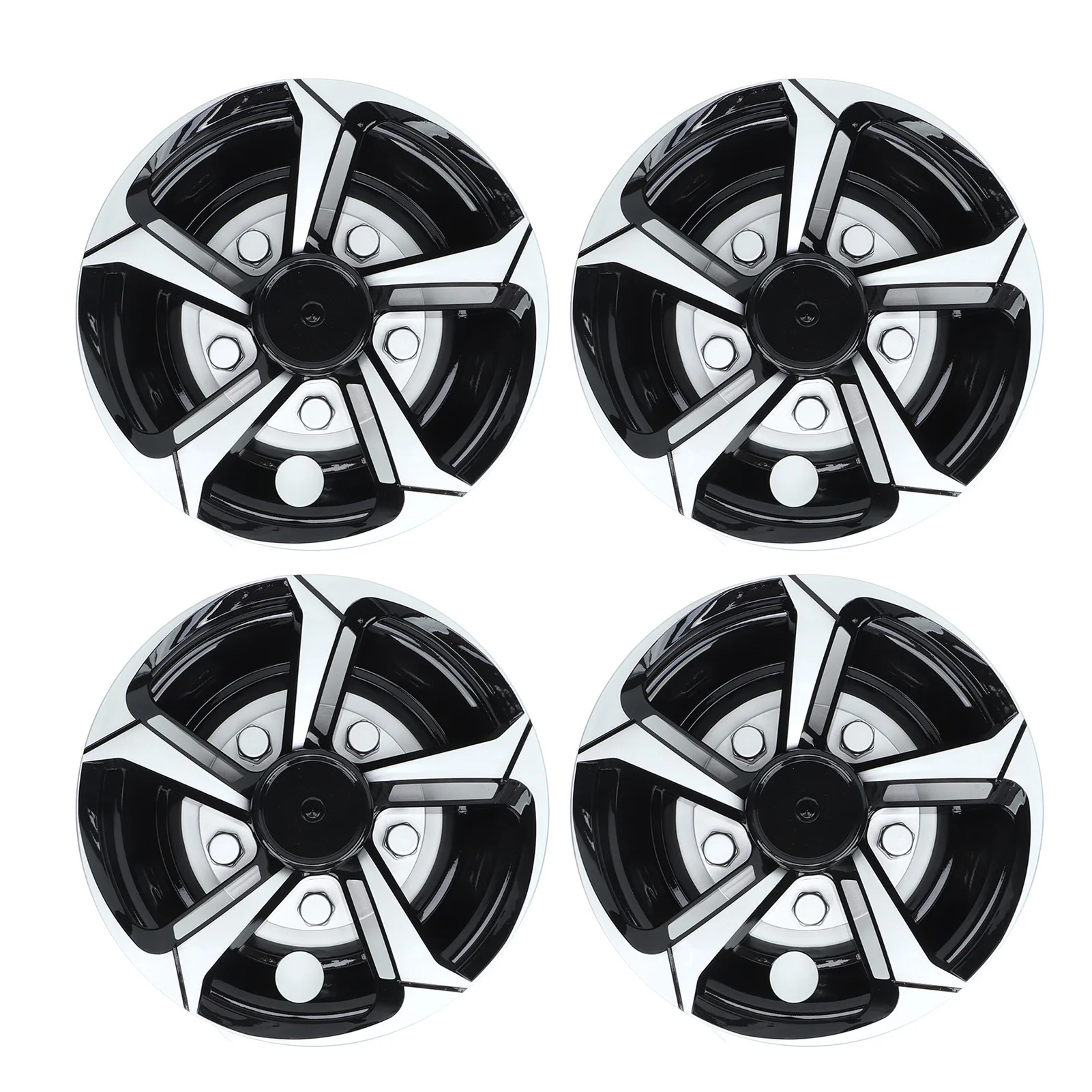 

Inch Wheel Hub Full Rim Cover 8 Inch Wheel Hub Black Fully Wrap Hubcap Rim Protector Trim Replacement for EZ‑GO Golf Cart