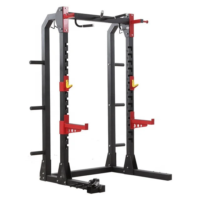Gym Commercial Smith Machine Strength Squat Rack with Barbell Weight Bench with Half Squat
