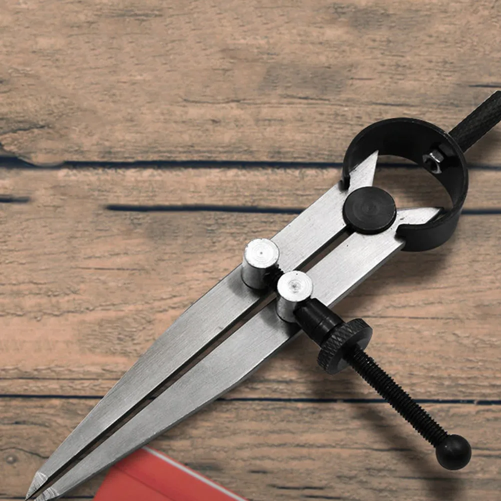 Spring Divider Compass Multi-Functional Spacing Gauge 150Mm Radius Carbon Steel Marking Gauge for Woodworking Drafting