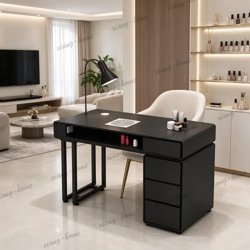 Factory Direct Design French Nail Table Minimalist Aesthetic Premium High Quality Nail Tablesimple With Drawers Tabela De Unhas