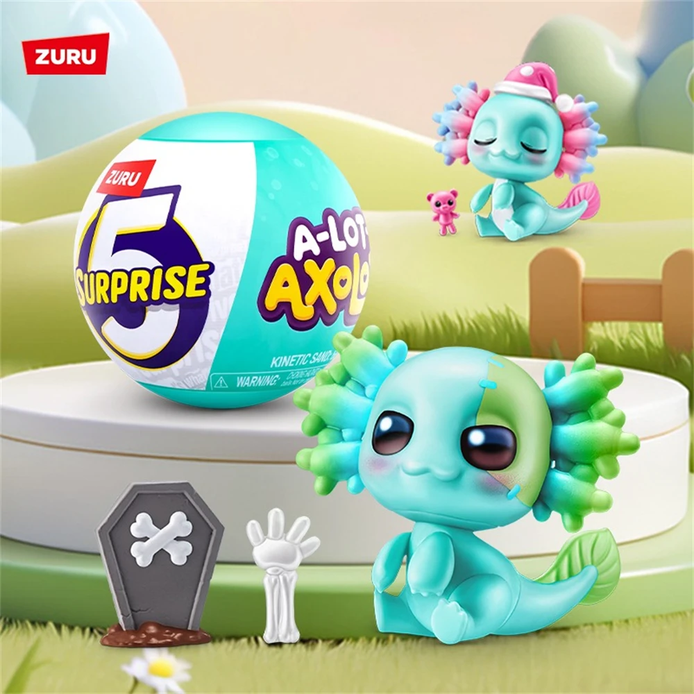 ZURU 5 Surprise Egg A-Lot-A Axolotls Series Surprise Themed Axolotls مع 5 ملحقات فريدة من نوعها ألعاب تخيلية ممتعة للأطفال #1