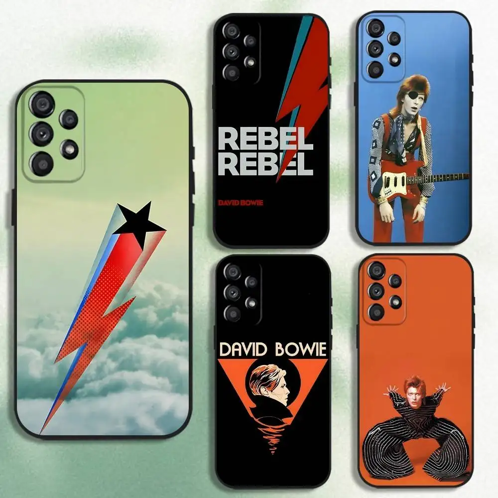 

D-David Cool B-bowie Phone Case For Samsung Galaxy A20,A21s,A22,A31,A32,A52,A53,A72,73,A80 Soft Black Cover
