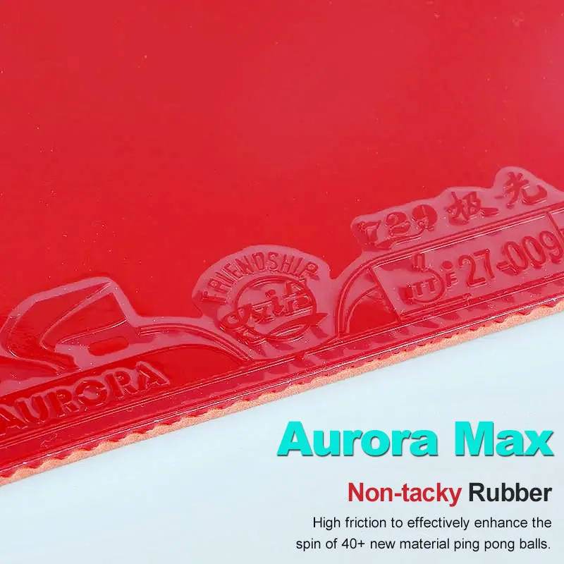 729 Friendship Aurora Max Table Tennis Rubber Non Sticky Elastic Ping Pong Rubber with Internal Energy Orange Sponge