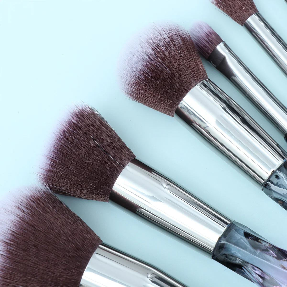 10 個のメイクブラシセットクリスタルハンドルブラシソフトプレミアムファイバー女性のための基本的な毎日のメイクツールギフト