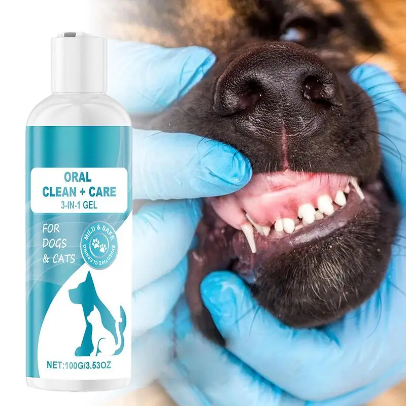 Dog Oral Care Brushing Gel Cleans Teeth And Gums Gel Dog Tooth Brushing Gel Professional Dog Breath Freshener For Dog Teeth